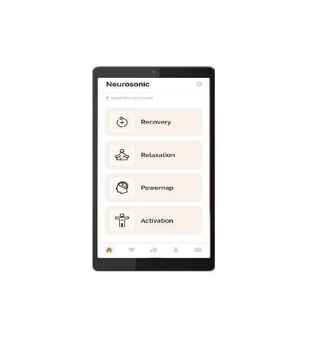 Tablett med Neurosonic-applikation
